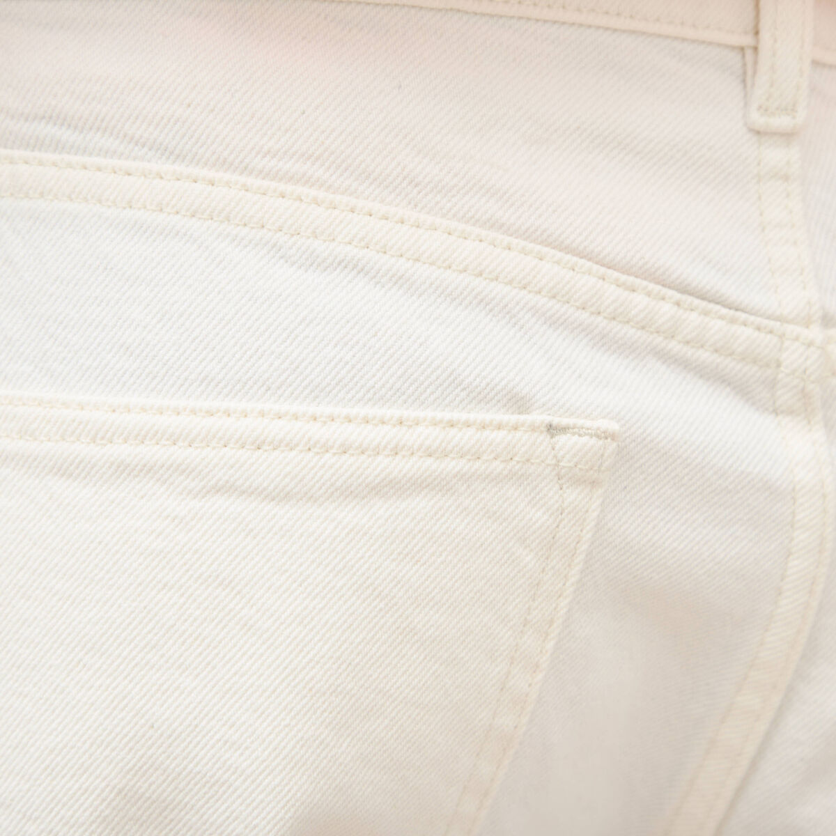 Bermuda en jean coton denim blanc homme