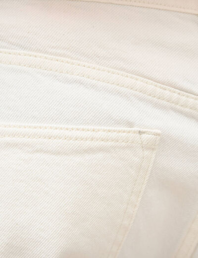 Bermuda en jean coton denim blanc homme