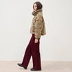 Blouson oversize sherpa col montant vert femme