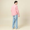 Chemise boyfriend en coton rouge corail homme