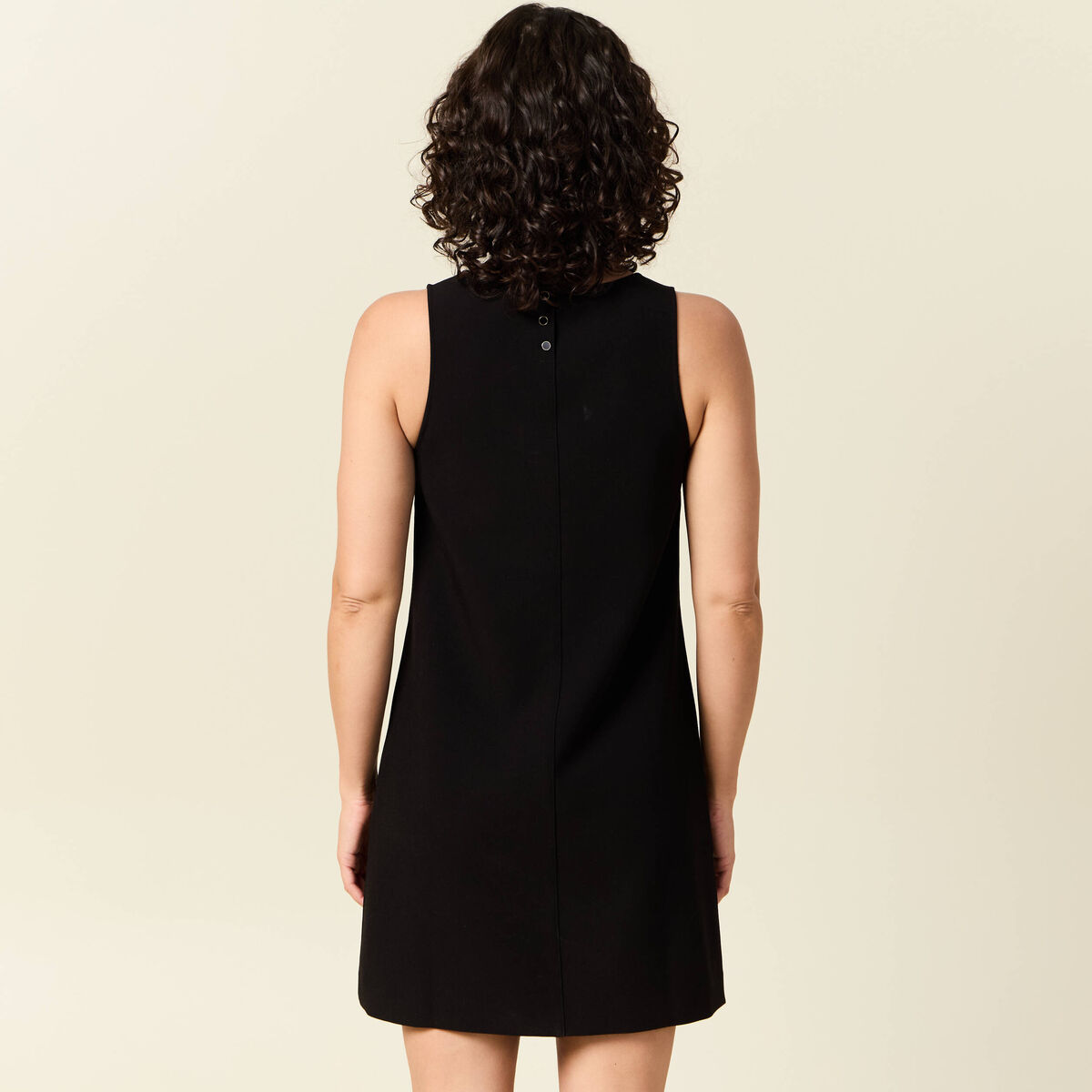Robe chasuble trapèze noir femme