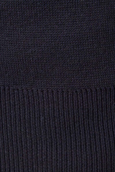 Pull manches longues bleu marine homme