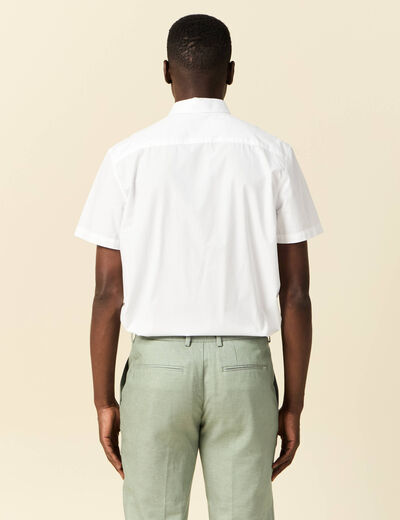 Chemise manches courtes blanc homme