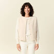 Gilet sans manches r&eacute;versible creme femme