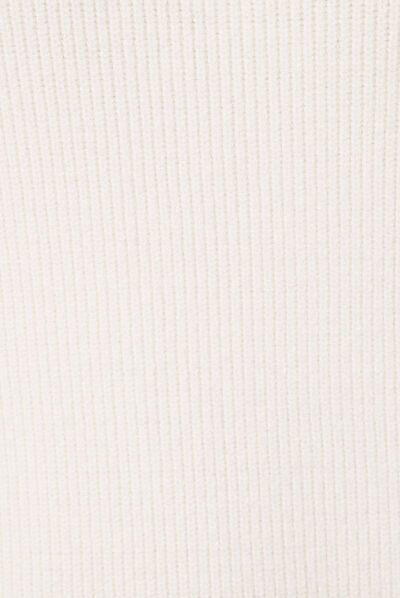 Pull long manches longues ecru femme