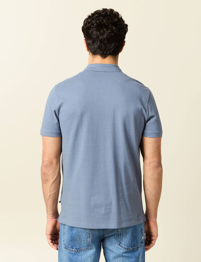 Polo éco-responsable bleu foncé homme