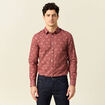 Chemise manches longues marron homme