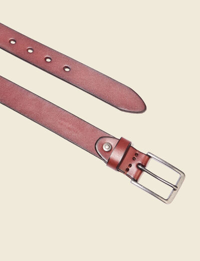 Ceinture en cuir marron homme