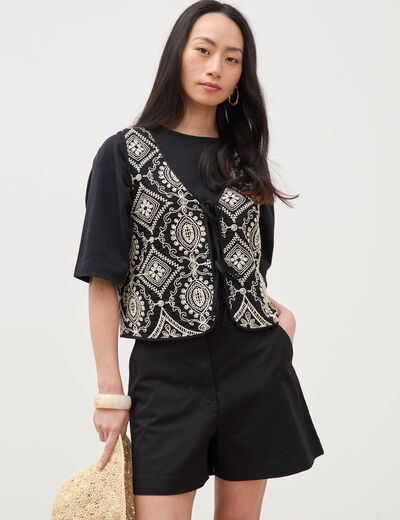 Short taille standard noir femme