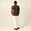 Polo manches courtes marron fonc&eacute; homme