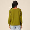 T-shirt manches longues vert kaki femme