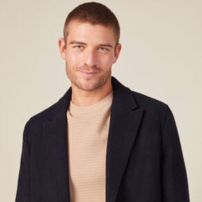 manteau avec capuche amovible bleu fonce homme Manteau avec capuche amovible bleu foncé homme