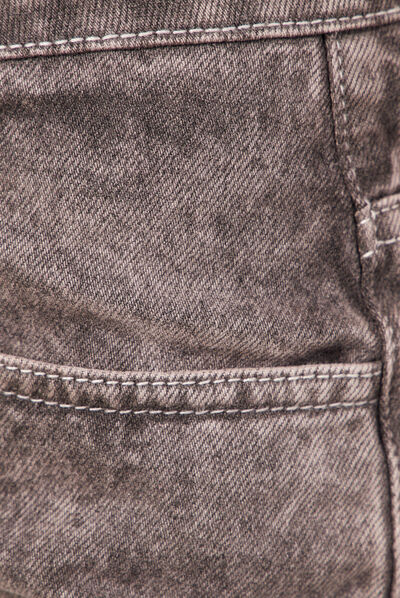Jeans cargo taille haute noir femme