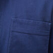 Surchemise droite en coton bleu fonc&eacute; homme