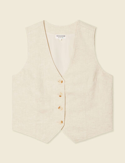 Veston éco-responsable sable femme