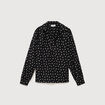 Blouse ample manches longues noir femme