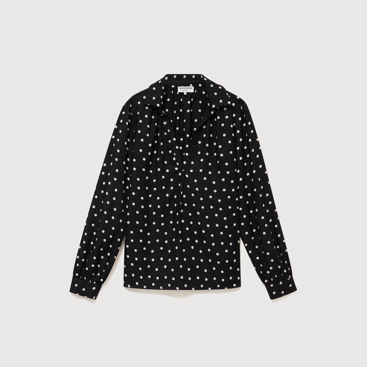 Blouse ample manches longues noir femme