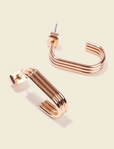 Boucles d'oreilles créoles couleur or femme