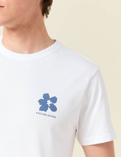 T-shirt manches courtes blanc homme