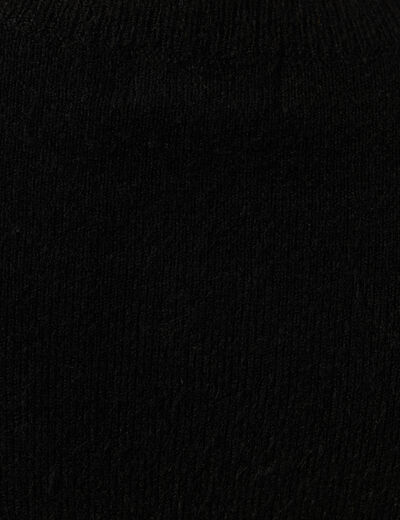 Pull manches courtes noir femme