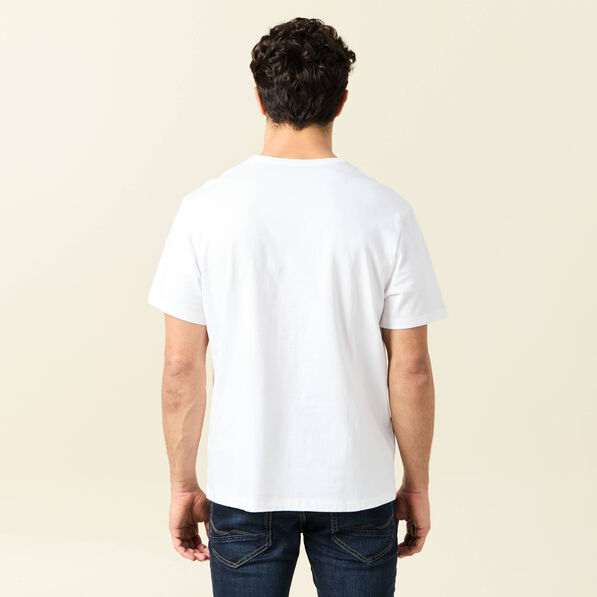 T-shirt manches courtes blanc homme