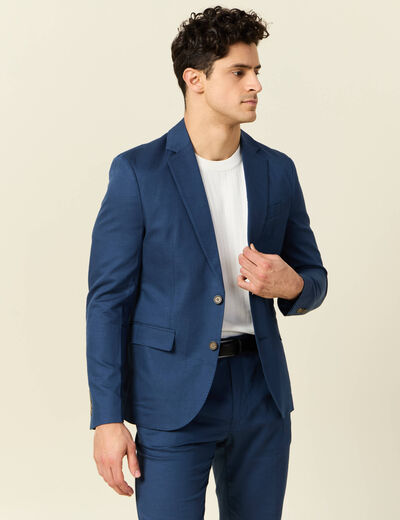 Veste blazer cintré bleu foncé homme