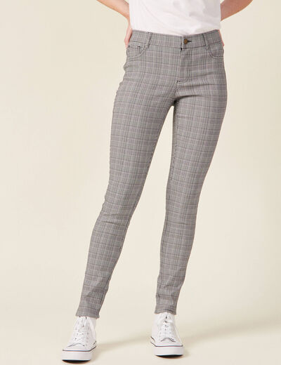 Pantalon skinny gris femme