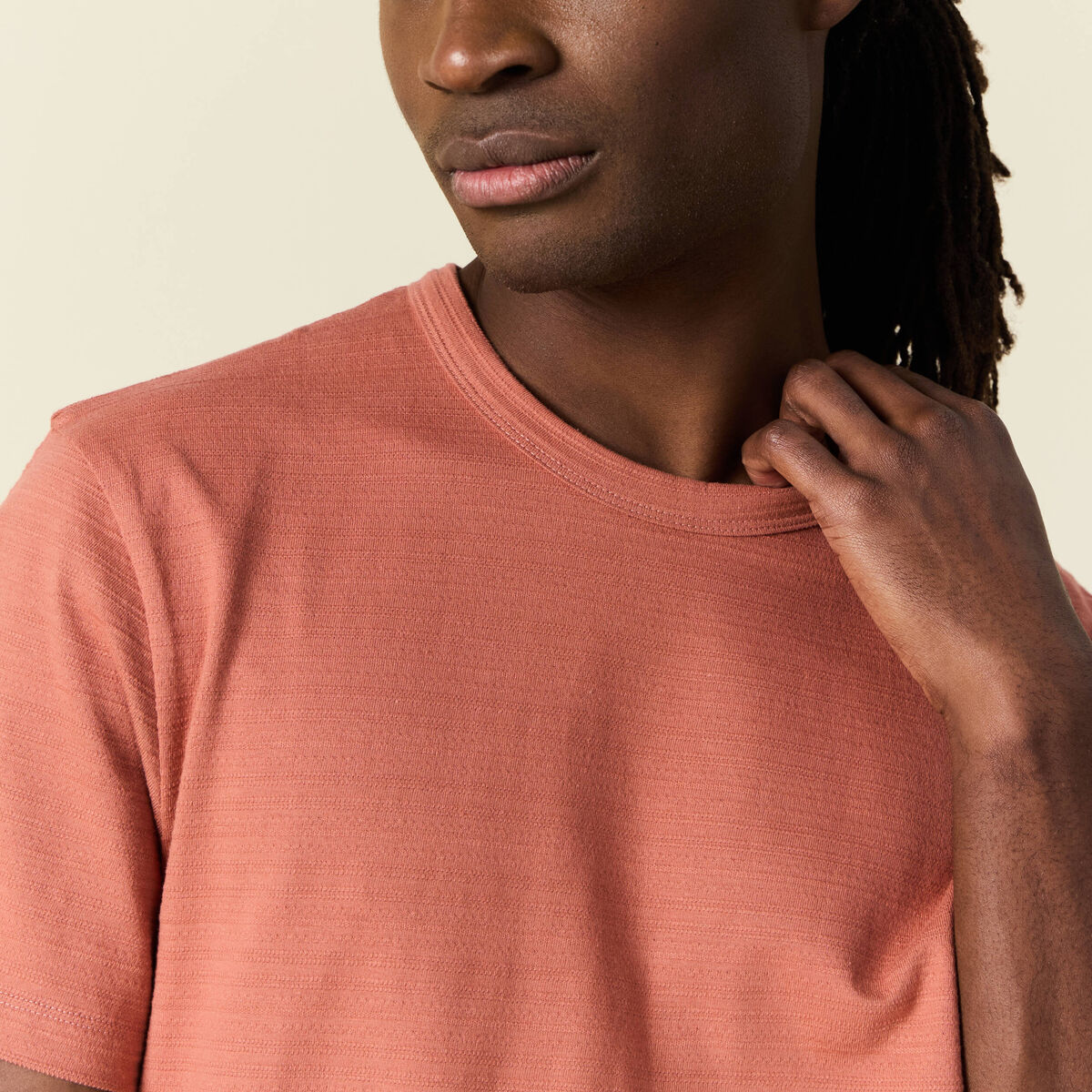 T-shirt manches courtes vieux rose homme