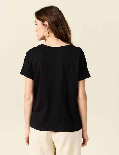 T-shirt éco-responsable noir femme