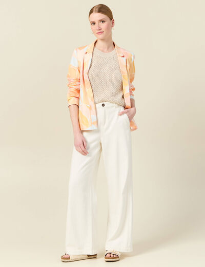 Veste blazer éco-responsable orange clair femme