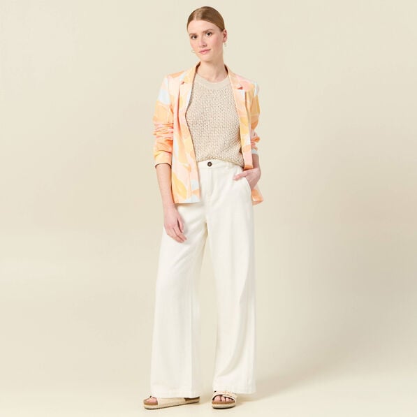 veste blazer eco responsable orange clair femme Veste blazer éco-responsable orange clair femme