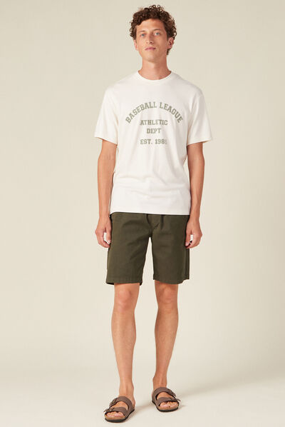Bermuda droit velours gris foncé homme