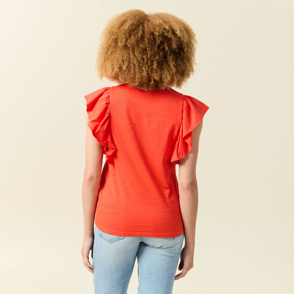 Débardeur sans manches orange foncé femme