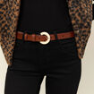 Ceinture en cuir marron femme