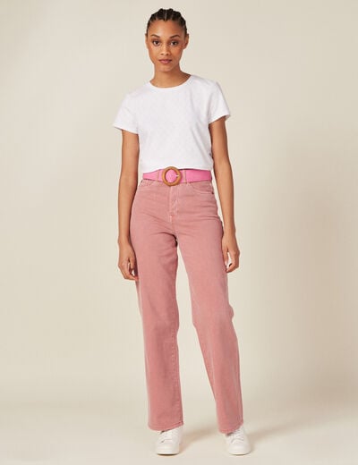 T-shirt manches courtes blanc femme