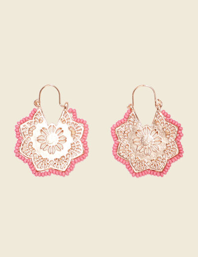 Boucles d'oreilles créoles jaune femme