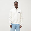 Sweat ample col montant manches longues ecru homme