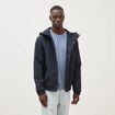 Parka coupe r&eacute;guli&egrave;re &agrave; capuche bleu marine homme