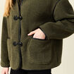 Manteau vert kaki femme
