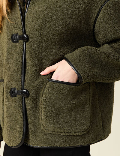 Manteau vert kaki femme