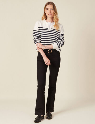 Jeans Yoko - bootcut denim noir femme
