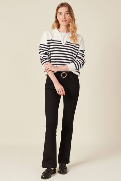 Jeans Yoko - bootcut denim noir femme