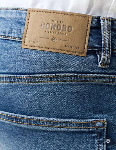 Jeans skinny tapered denim stone homme