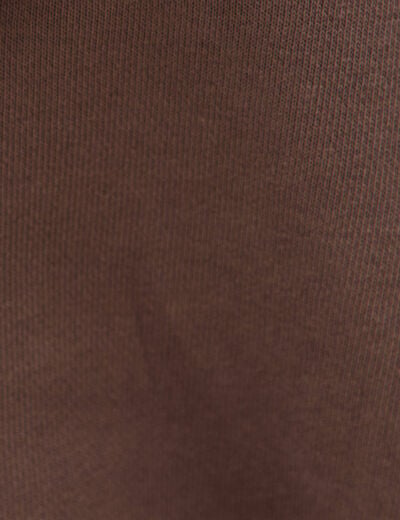 Sweat zipp&eacute; &agrave; capuche marron femme