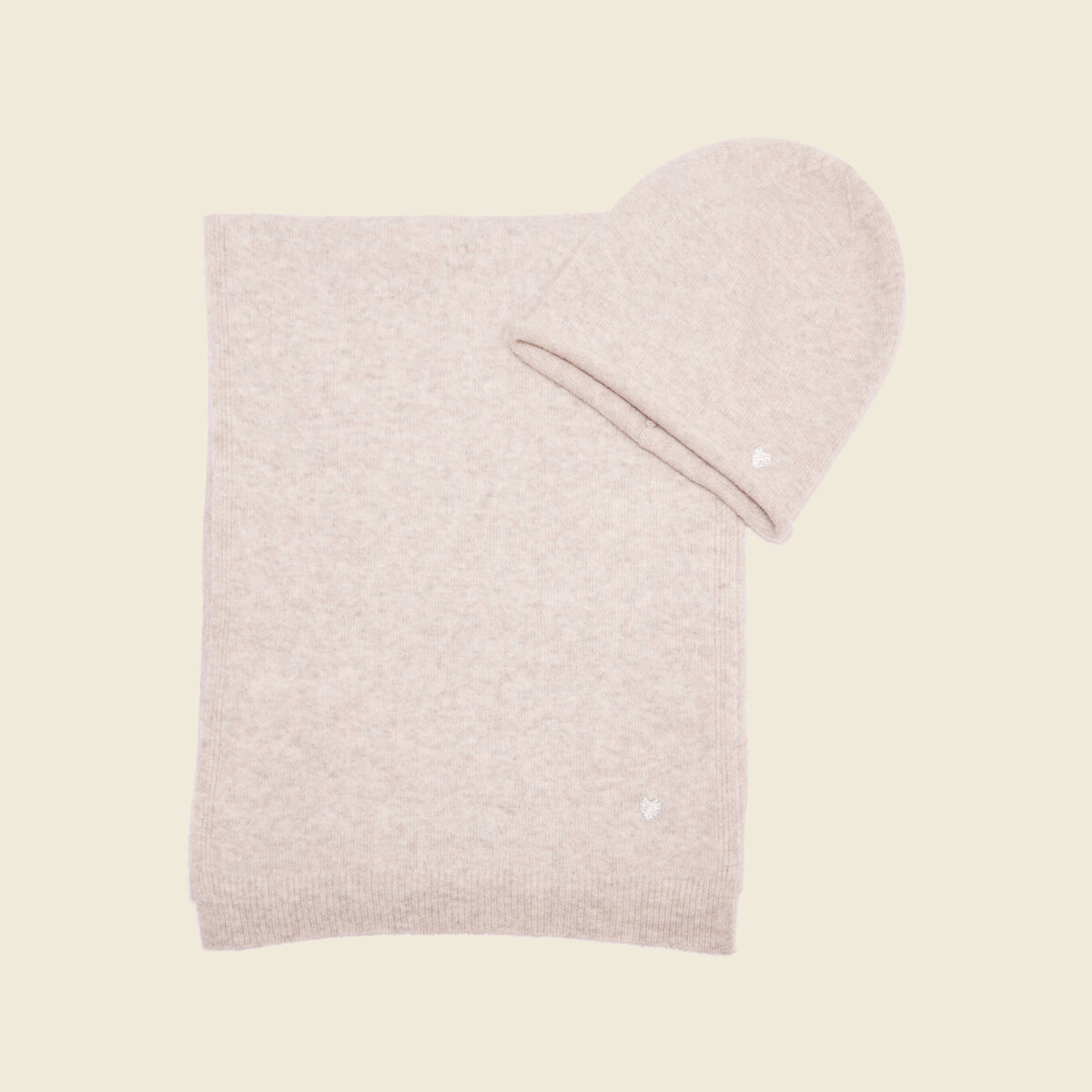 Coffret bonnet et écharpe avec cachemire gris femme