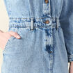 Robe midi droite en jean denim used femme