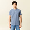 Polo éco-responsable bleu foncé homme