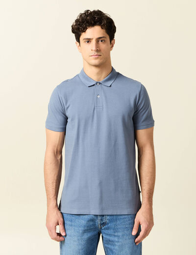 Polo éco-responsable bleu foncé homme