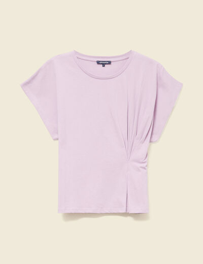 T-shirt manches courtes mauve femme
