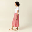 Jupe longue portefeuille rouge femme